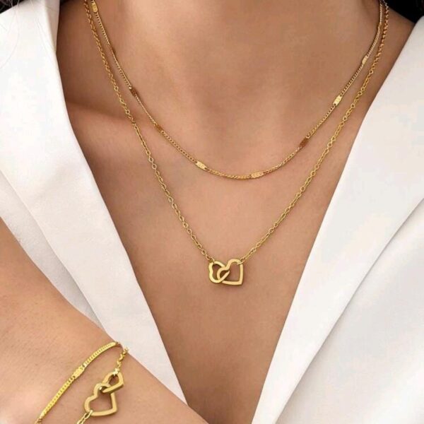 Set de joyería corazón de oro